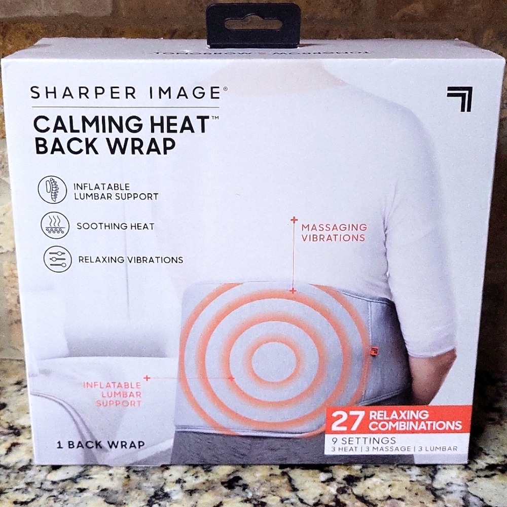 Sharper Image Calming Heat Back Wrap